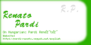 renato pardi business card